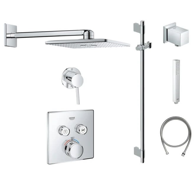 Gmusre Antique Brass Shower System Outdoor Shower Fixtures